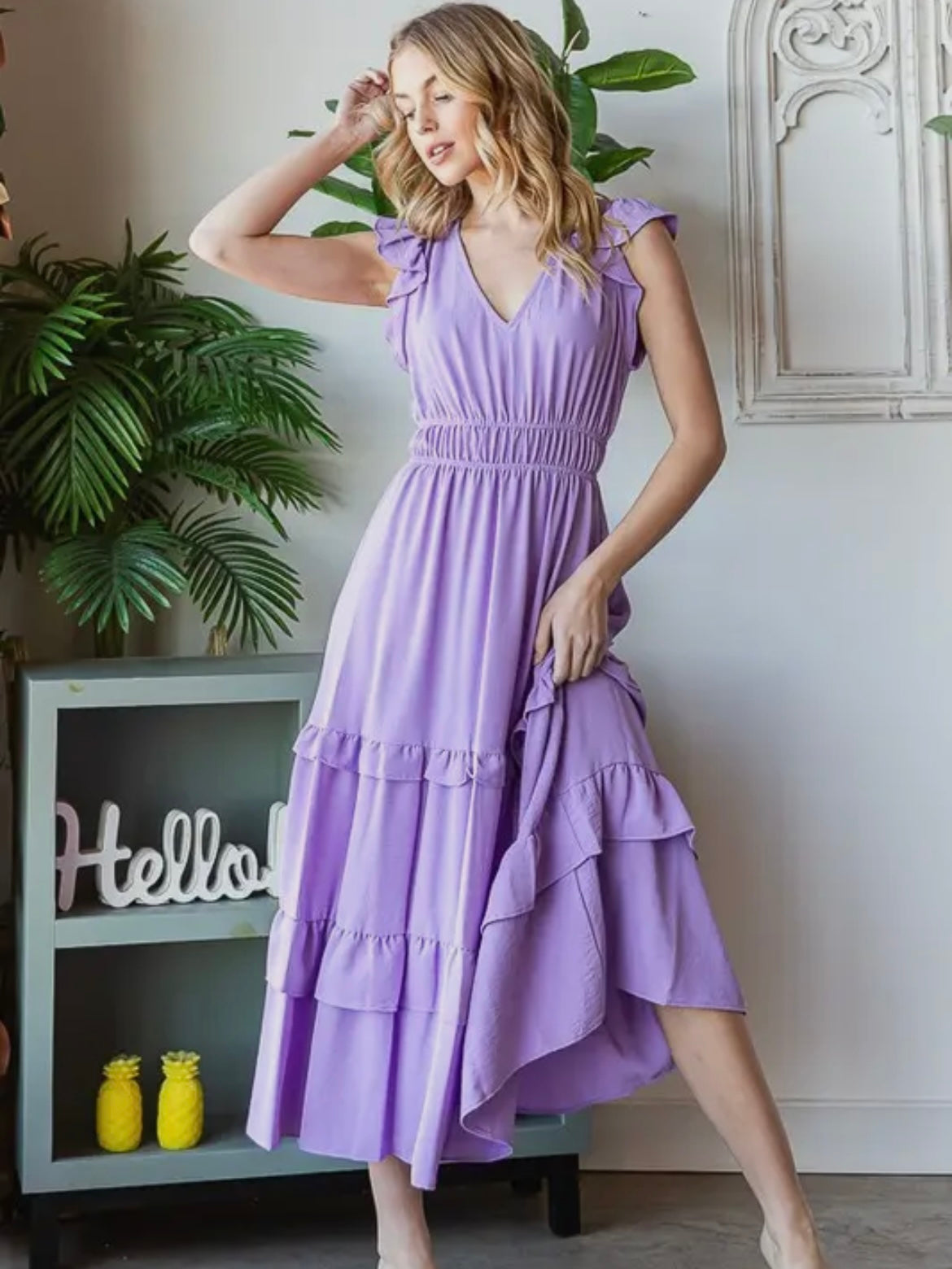 Lavender Tiered Dress