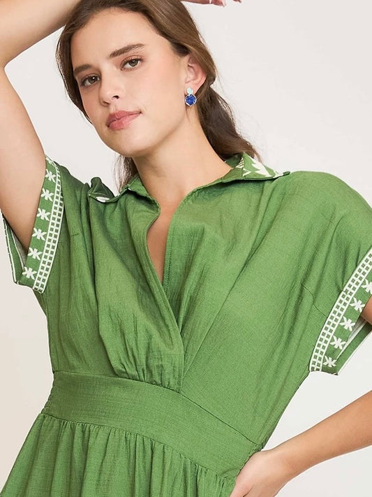 Green Collared Dress