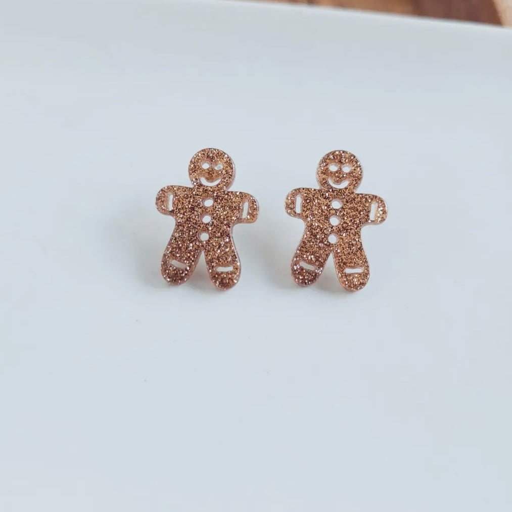 Gingerbread Man Studs