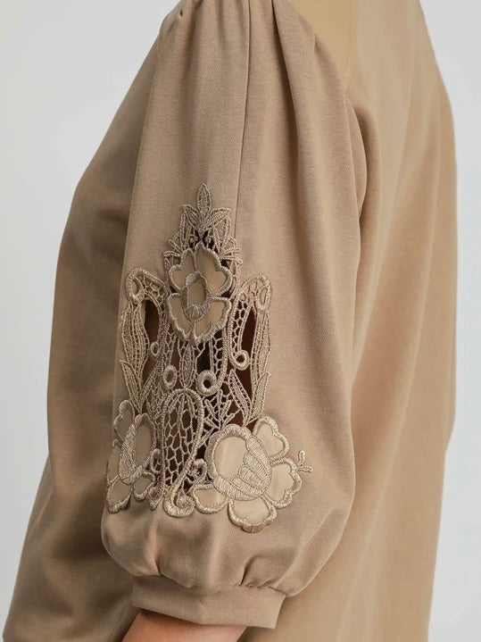 Mocha Lace Top