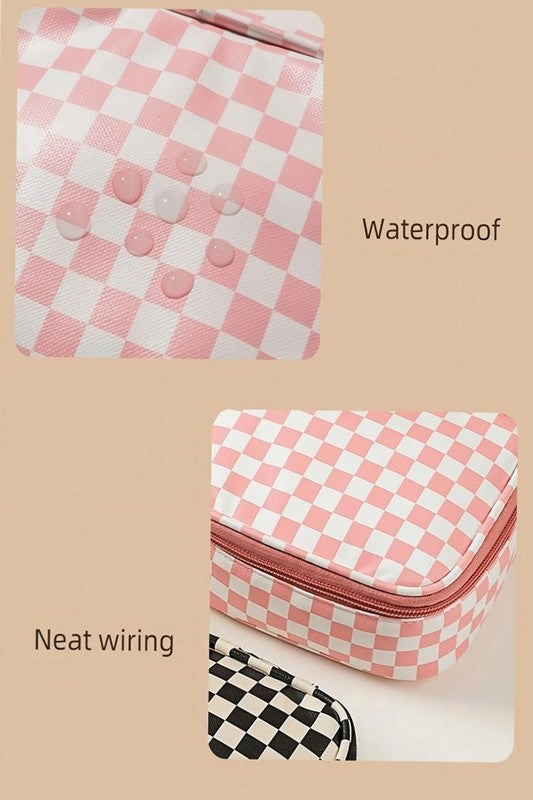 Checkered Cosmetic Case