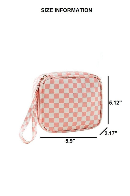 Checkered Cosmetic Case