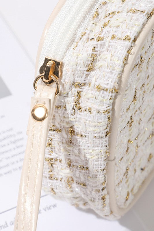 Tweed Cosmetic Case - Ivory