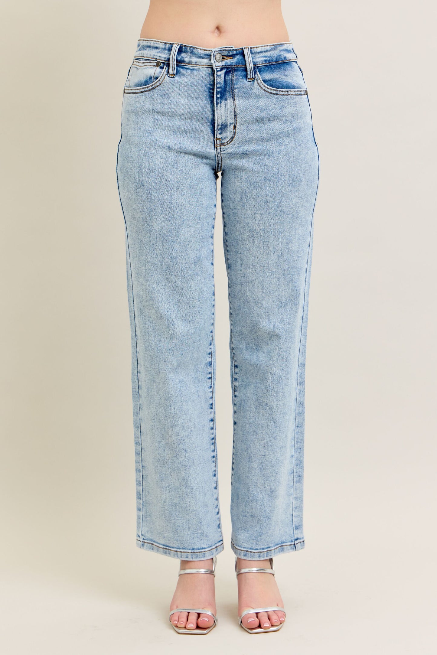 Judy Blue Stone Wash Straight Fit Jeans