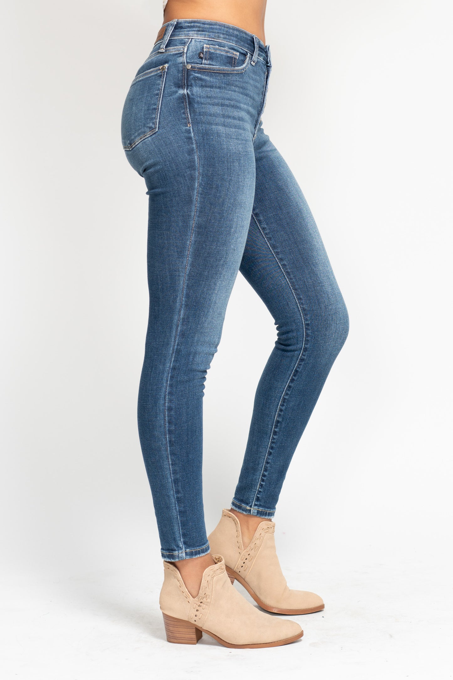 Judy Blue Button Fly Skinny Jeans