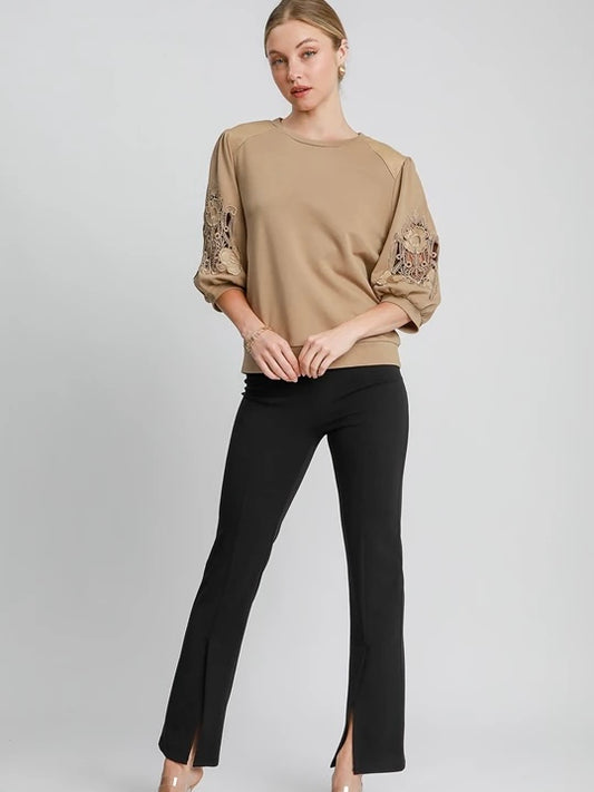 Mocha Lace Top