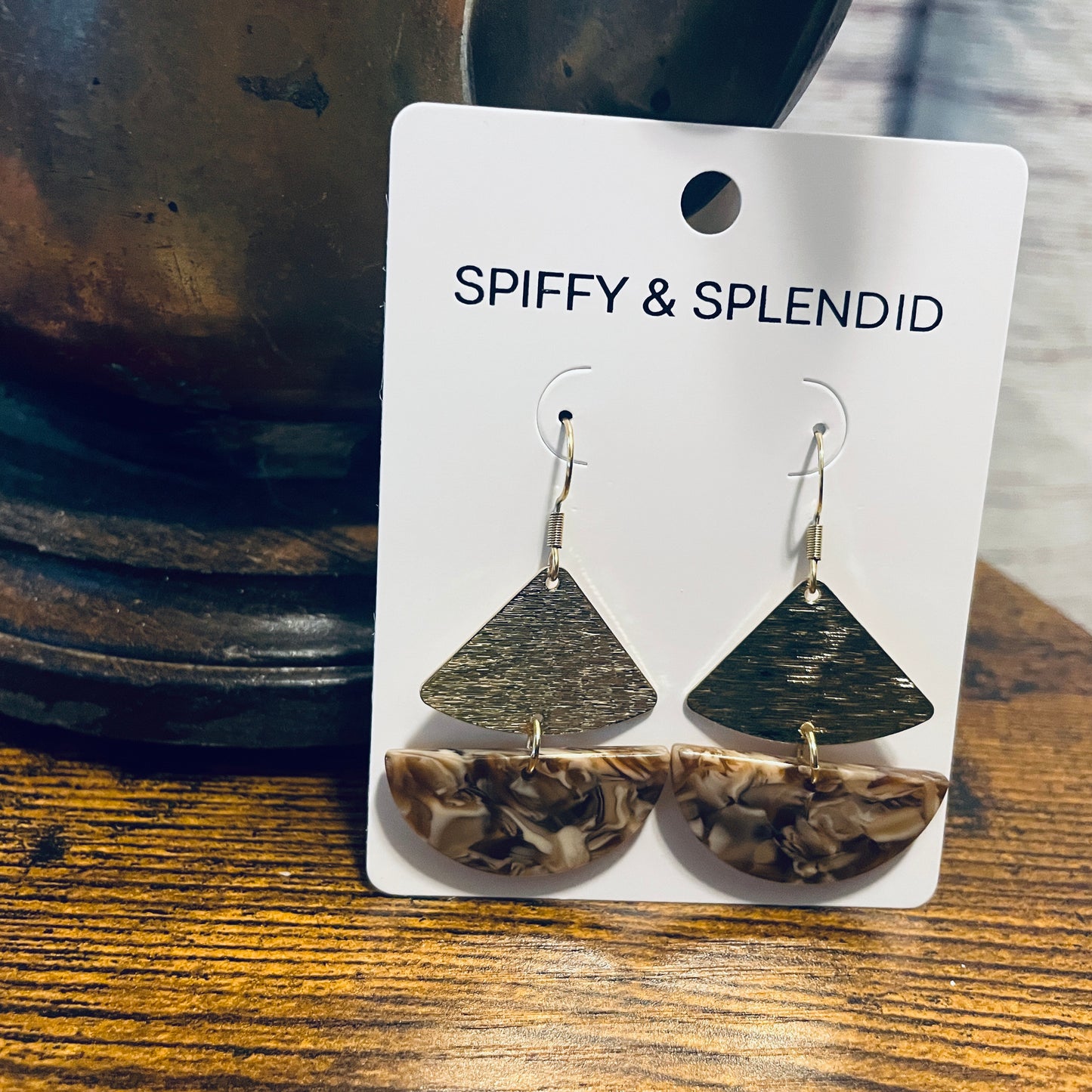 Ava Earrings - Hickory Brown