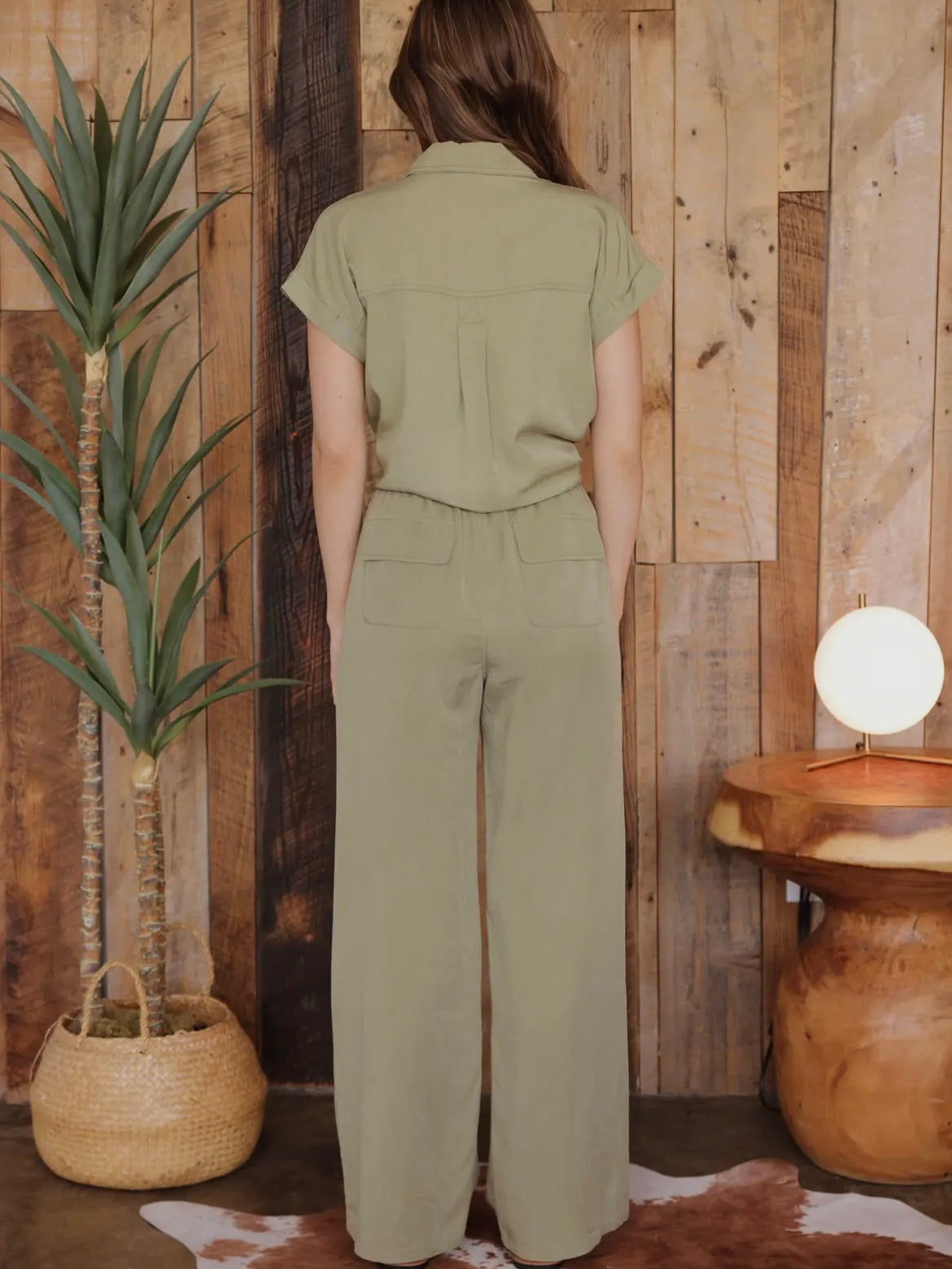Olive Wide Leg Pants