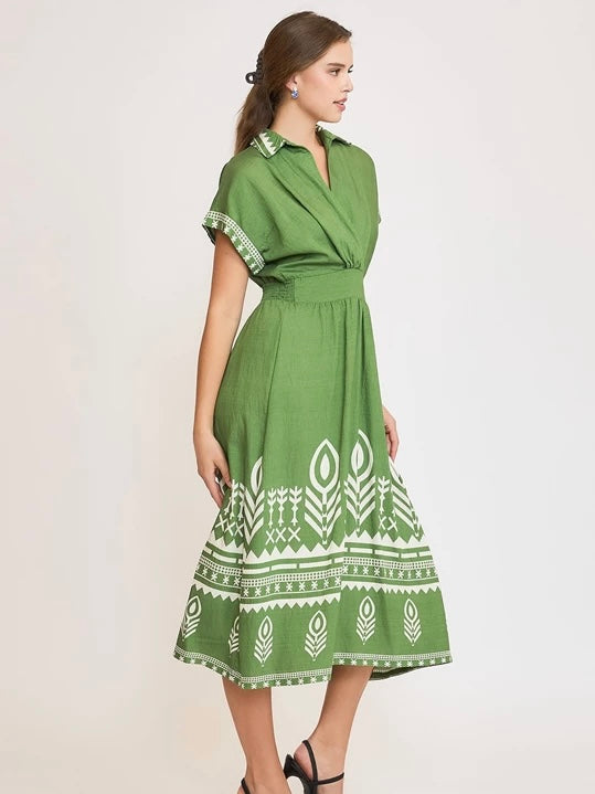 Green Collared Dress