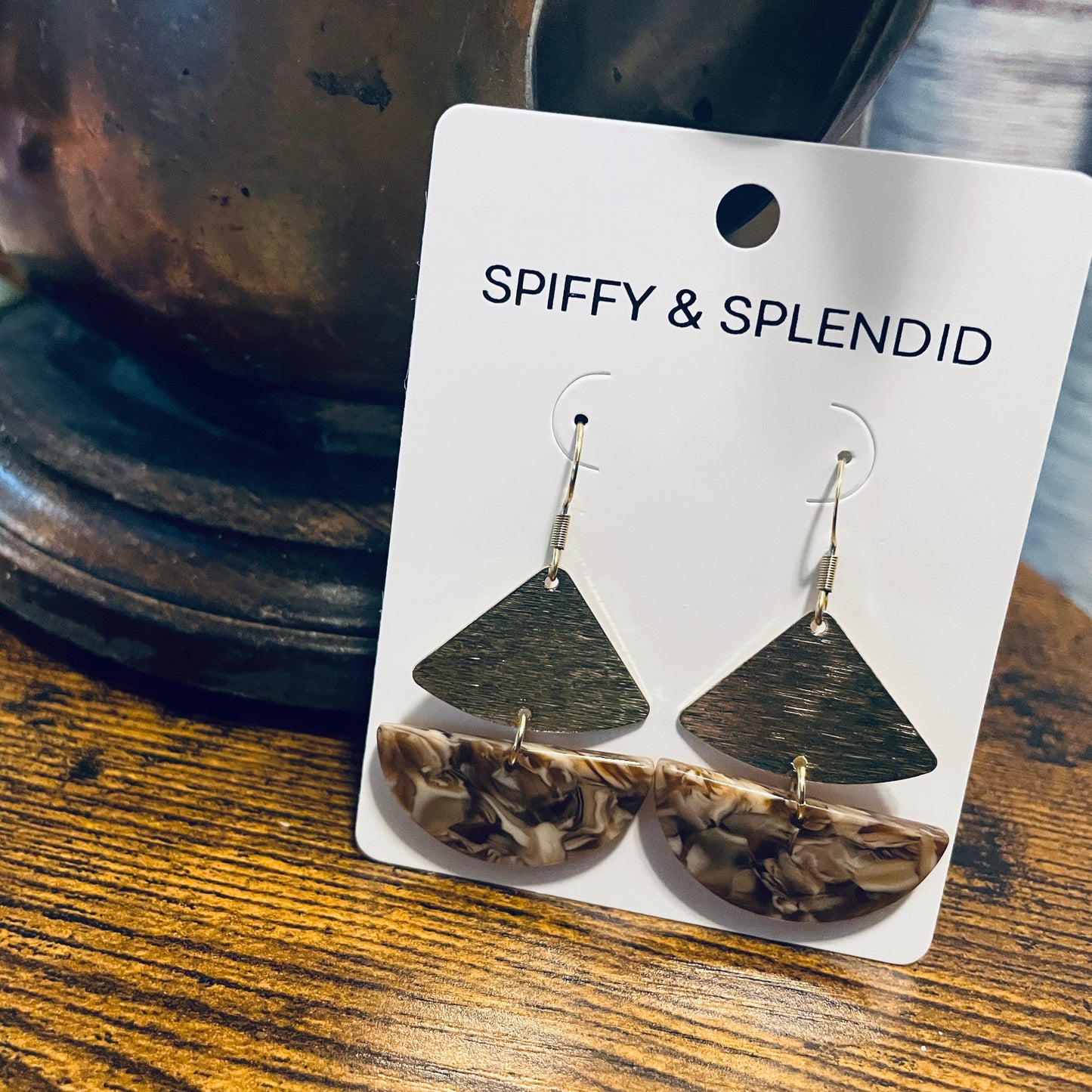 Ava Earrings - Hickory Brown