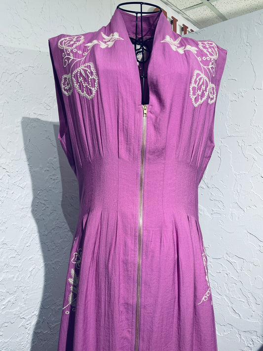 Lilac Zip Up Dress