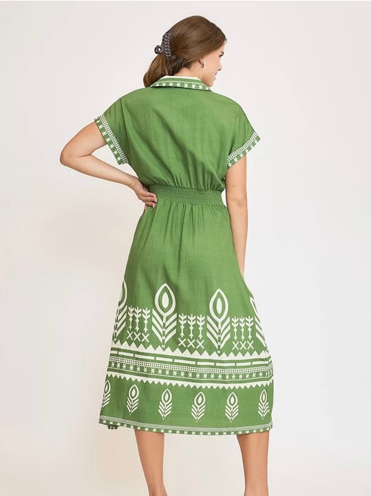 Green Collared Dress