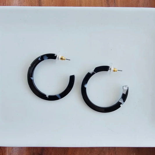 Camy Hoops - Onyx Black