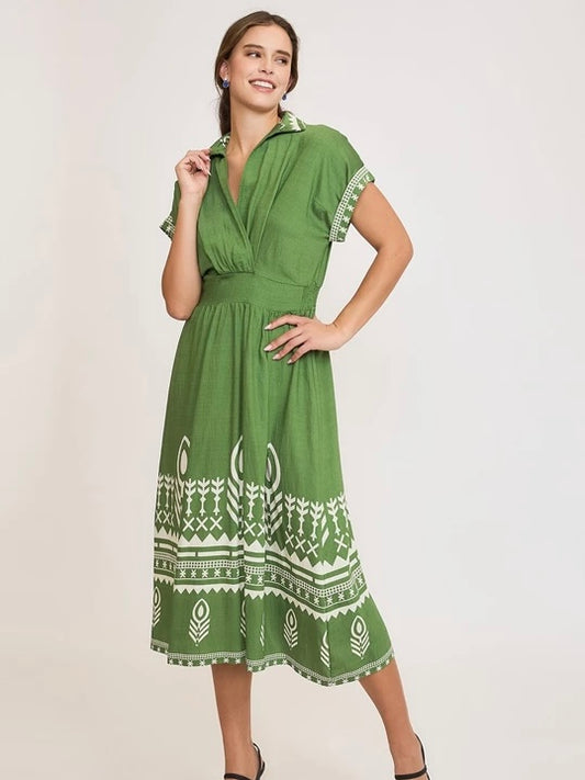 Green Collared Dress