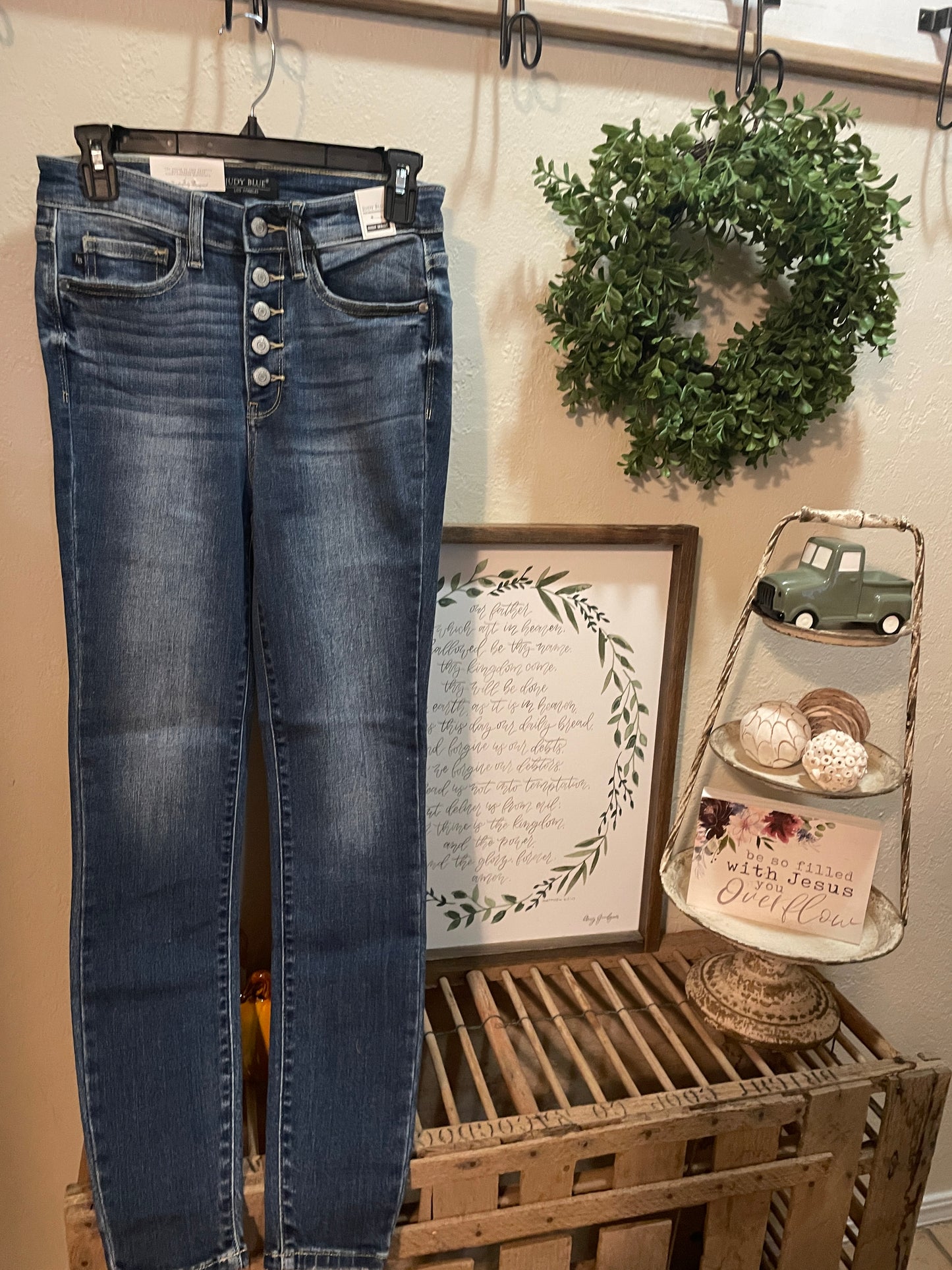 Judy Blue Button Fly Skinny Jeans